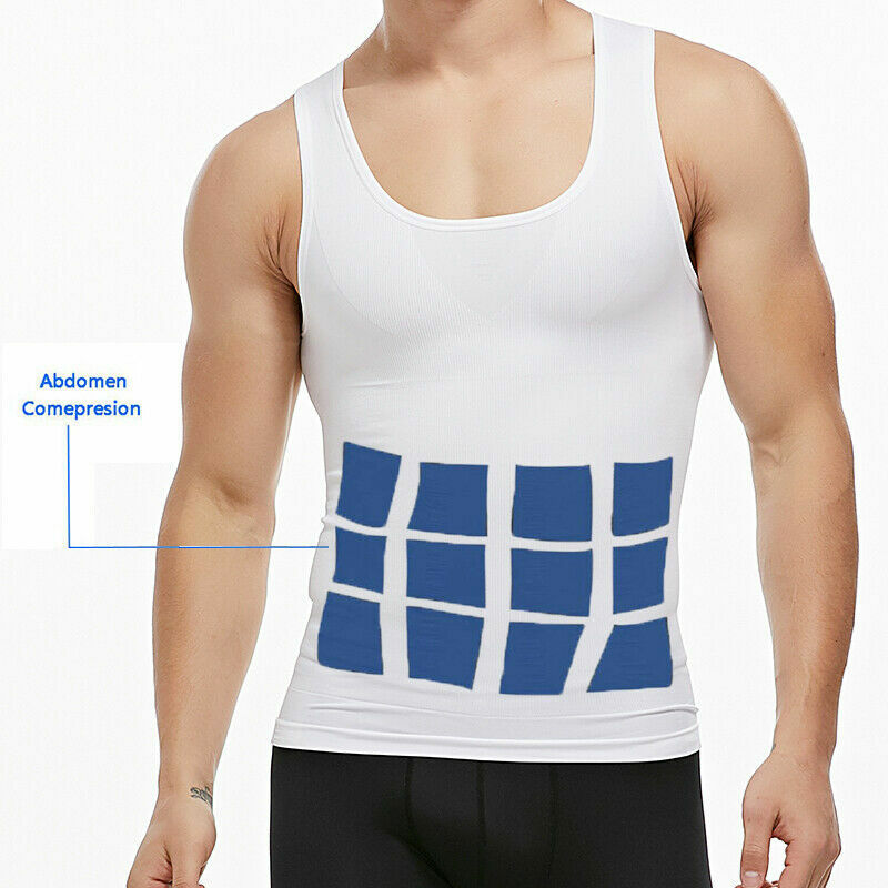 Men's Toning Vest Compression Shirt Tank Gynecomastia Belly Control Body Shaper gallery