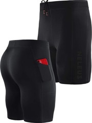 NELEUS Men’s 3 Pack Running Compression Medium, 6072 Black/Black/Black,3