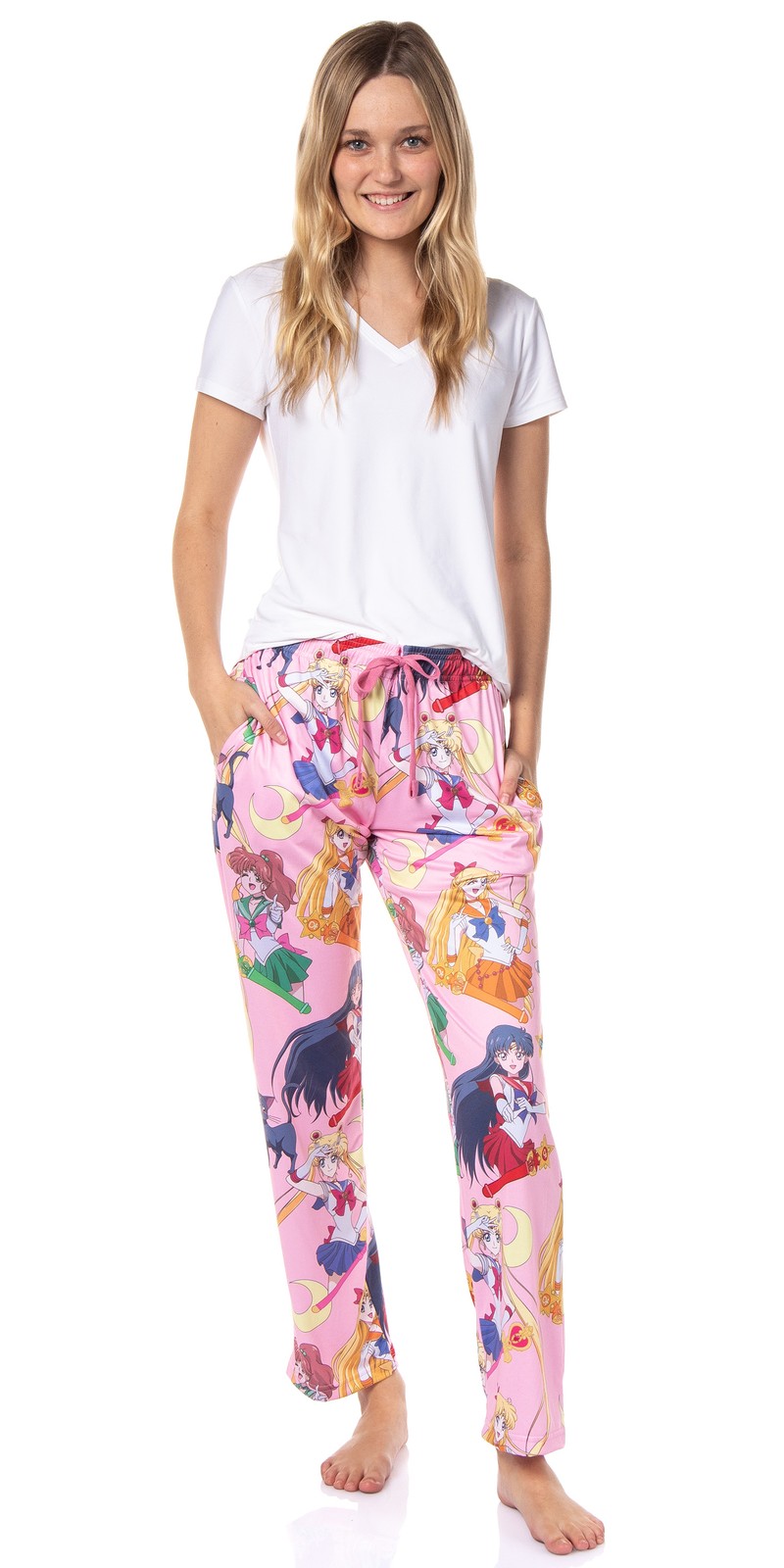 Sailor Moon Women's Allover Character Print Adult Lounge Pajama Pants gallery
