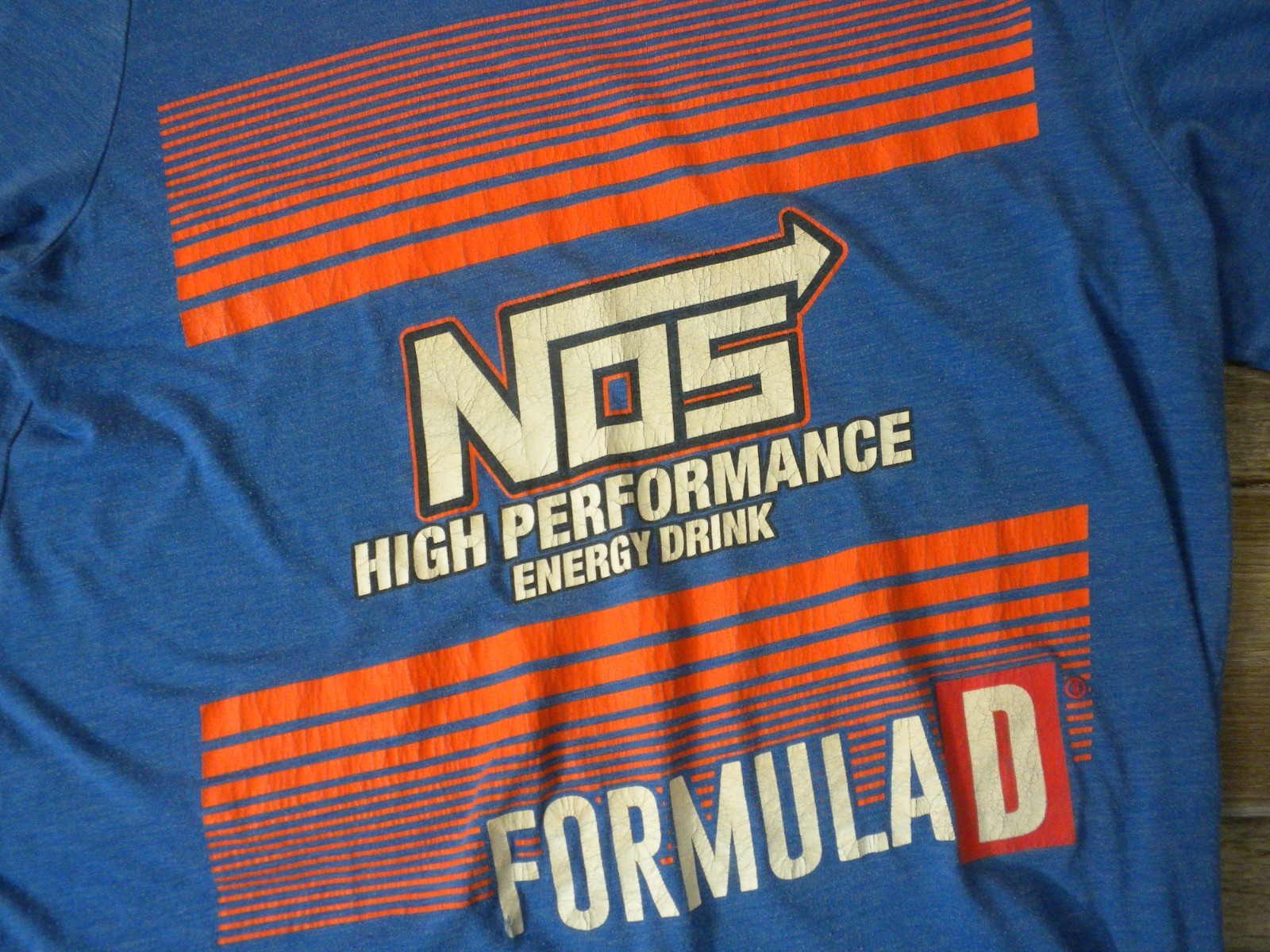 NOS Energy Drink T-shirt M Blue High Performance Formula D Drift Racing Series gallery