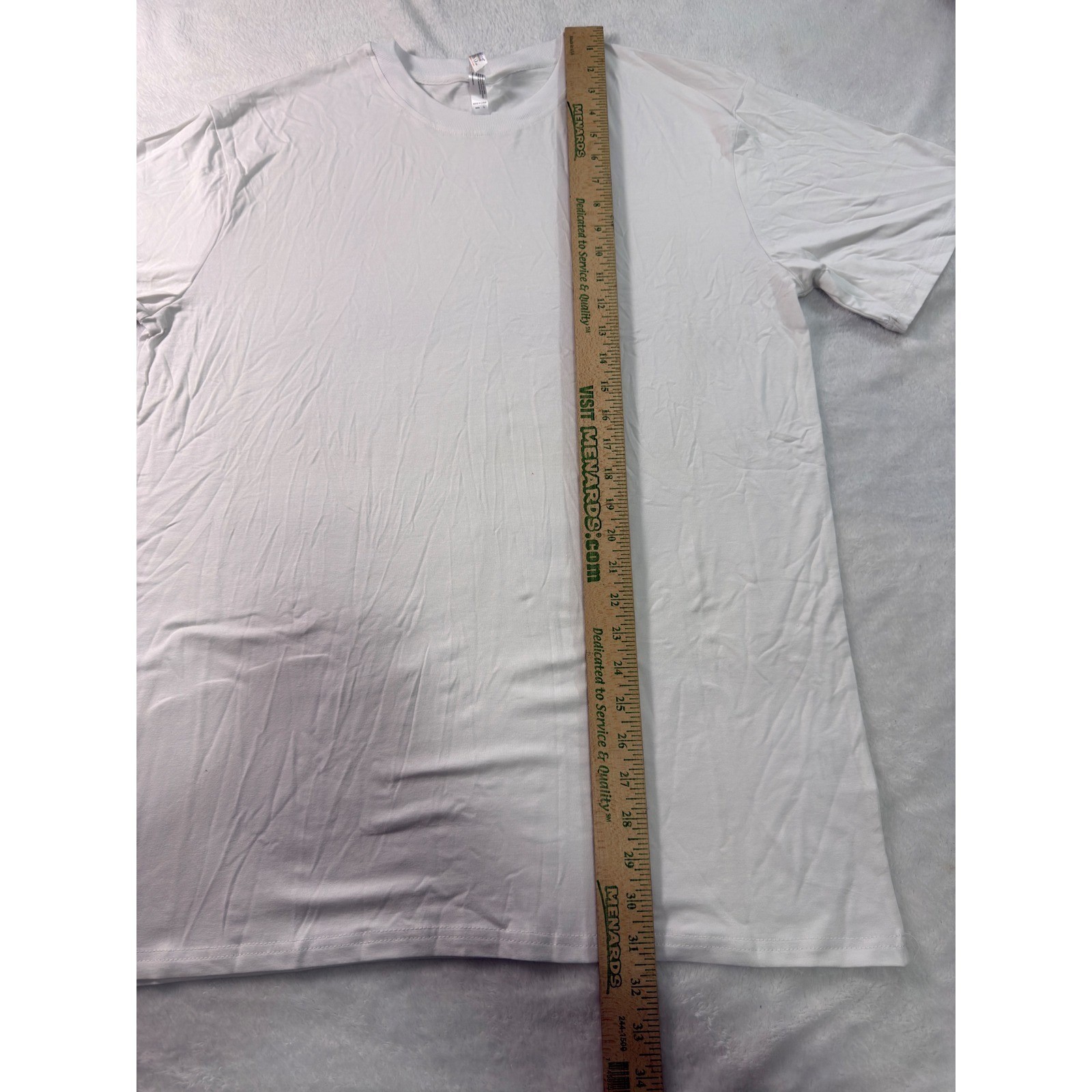 White Bamboo Cotton Blend Short Sleeve Crewneck T-Shirt Mens Large UPF 50+ gallery