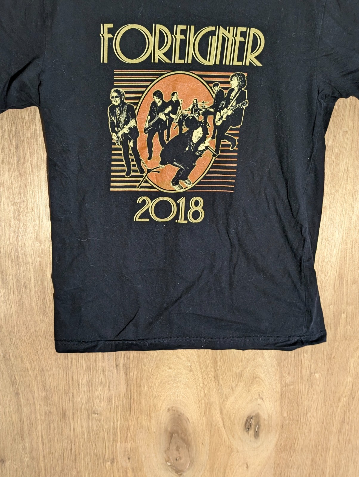 the thread shop shirt mens size M crew neck short sleeve foreigner 2018 black gallery