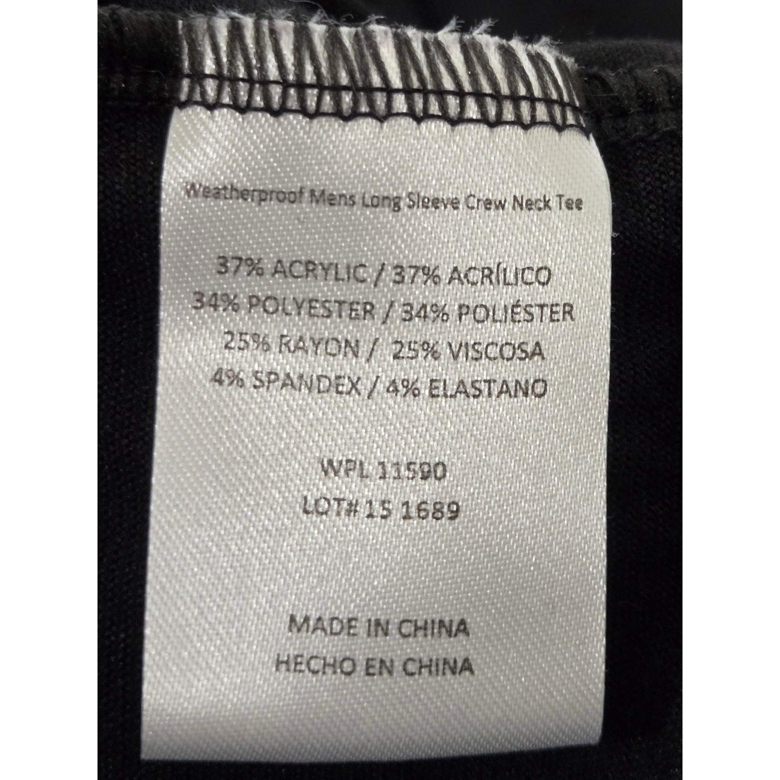 32 Degree Black Weatherproof Heat Men's Shirt M Lightweight Stretch Warm gallery