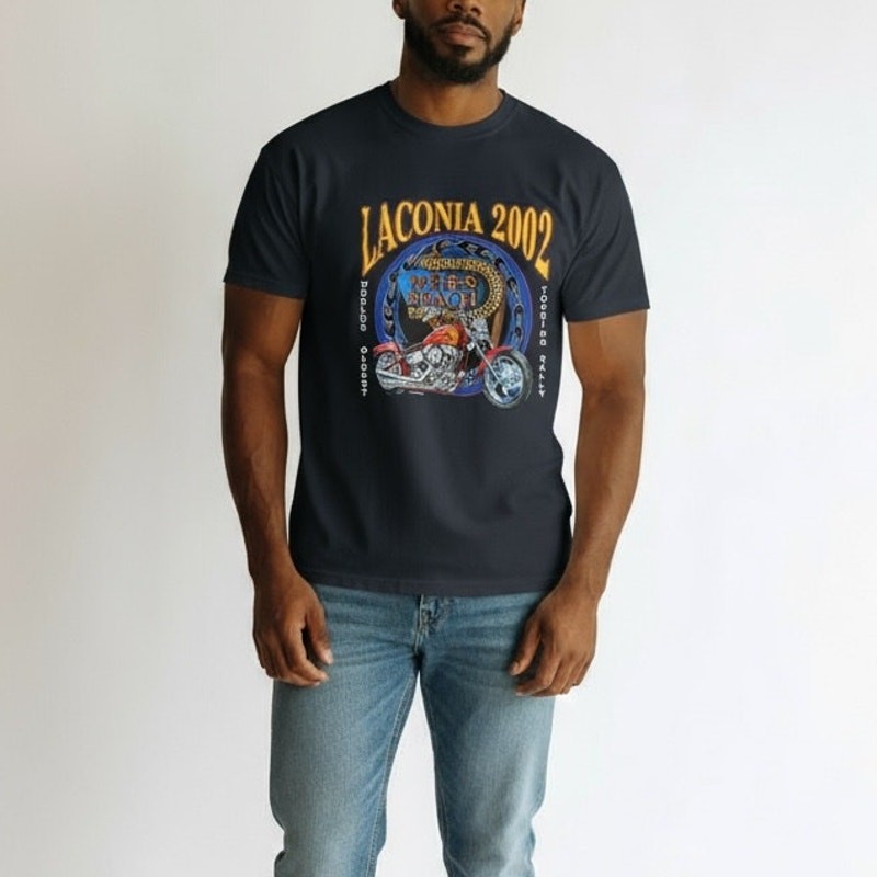 All Sport Laconia 2002 Weirs Beach T-Shirt Vintage Mens Sz XL Navy Y2K Americana