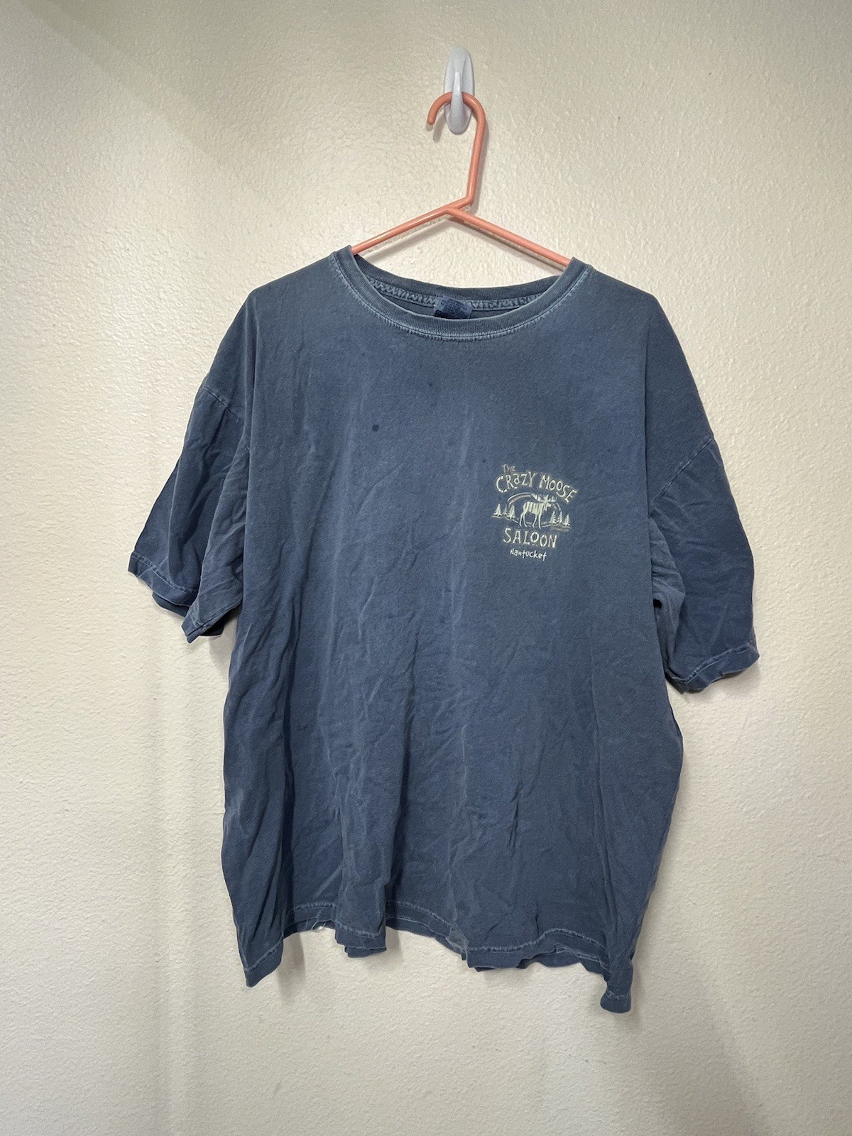 Vintage Mr. Dyer The Crazy Moose Saloon Nantucket, Color Blue & Size XL gallery
