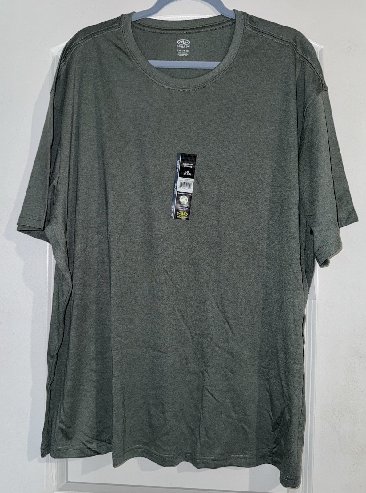 Athletic Works mens Olive Army Green Crew Tee T Shirt 3xL NWT