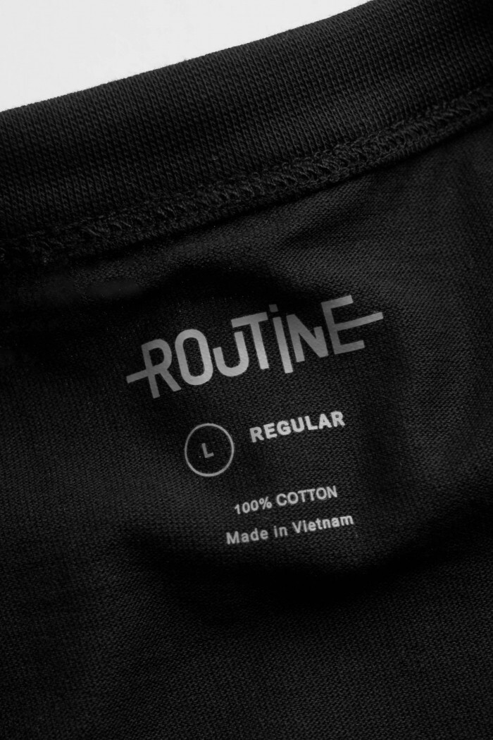 Routine Short Sleeve T-Shirt - Form Regular - Black - Any Size gallery