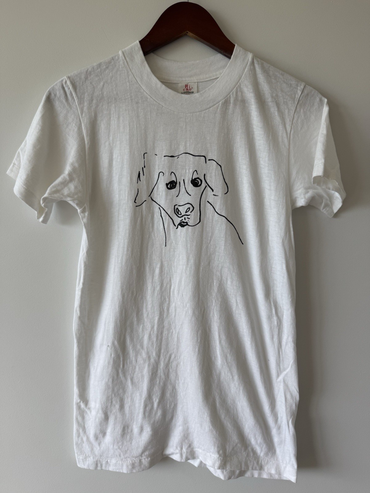 VINTAGE 80s William Wegman Walker Art Center Double Sided Exhibition T-Shirt
