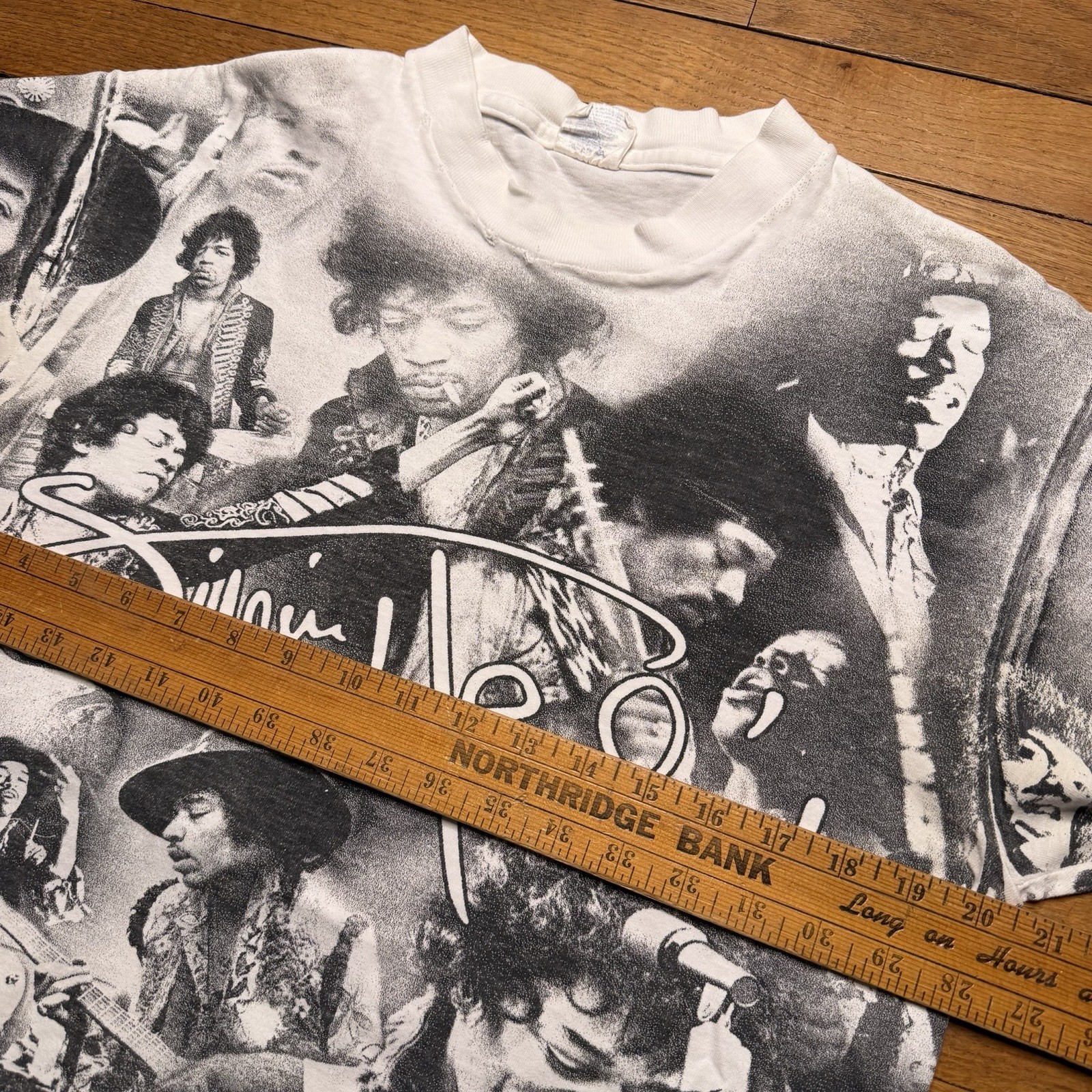 Vintage 90’s Jimi Hendrix All Over Print Winterland T Shirt 1996 Size Large AOP gallery