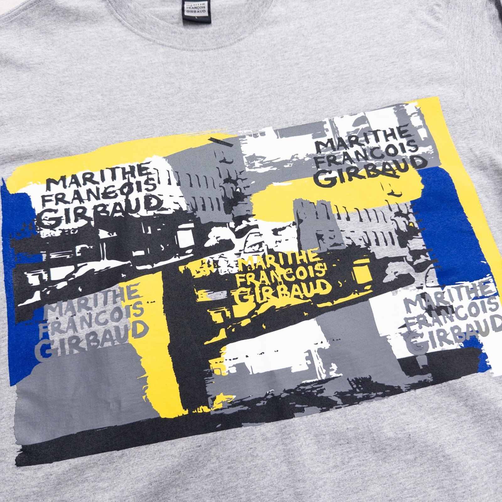 Vintage Marithe Francois Girbaud Gray Graphic Long Sleeve T-Shirt Size L Y2K MFG gallery