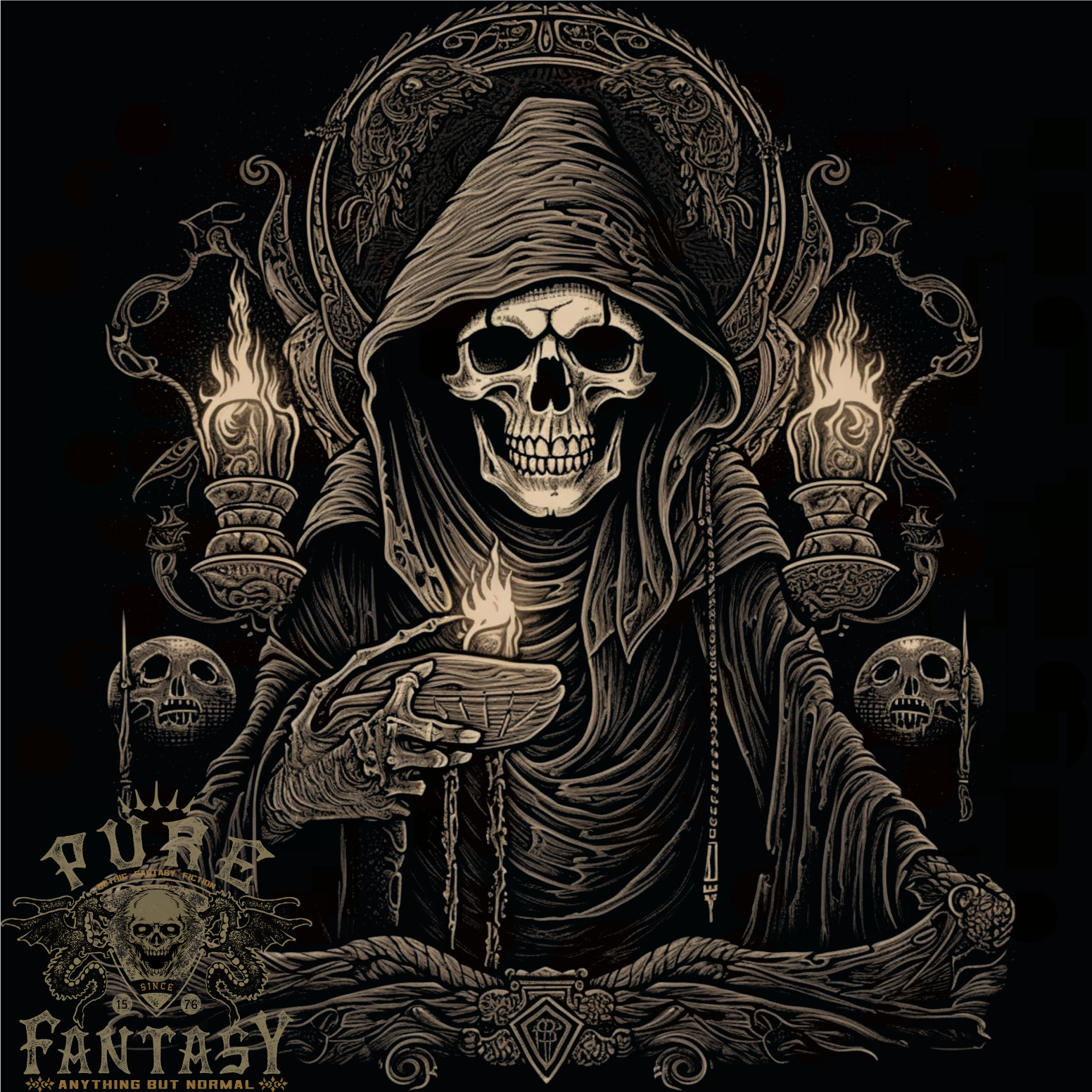 Gothic Grim Reaper Goth Heavy Metal Skull 3 Mens T-Shirt 100% Cotton