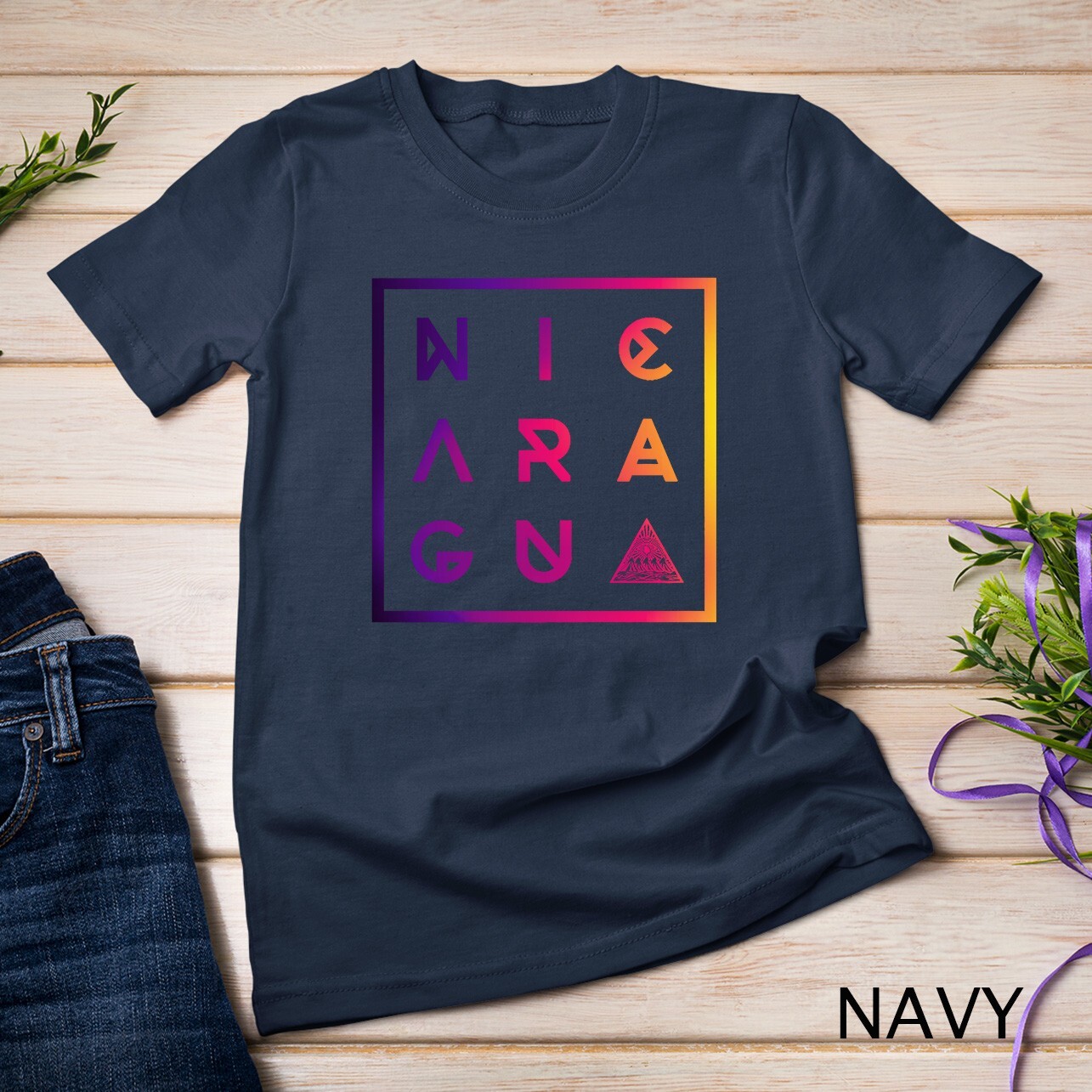 Colorful Geometric Nicaragua Premium T-Shirt Unisex T-shirt gallery