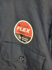 Dickies FLEX Relaxed Fit Button Short Sleeve Work Shirt Men’s Small Dark Navy