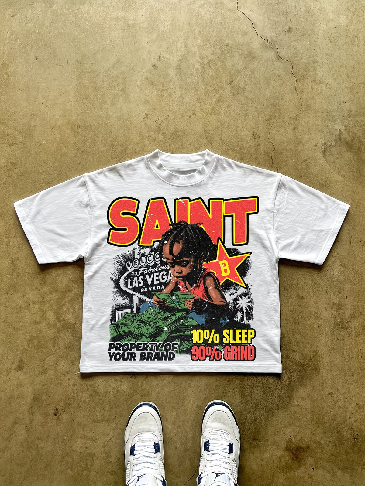 Men's Las Vegas Print T-Shirt - "Sin Vegas" Graphic Crew Neck Tee, Lightweight B gallery