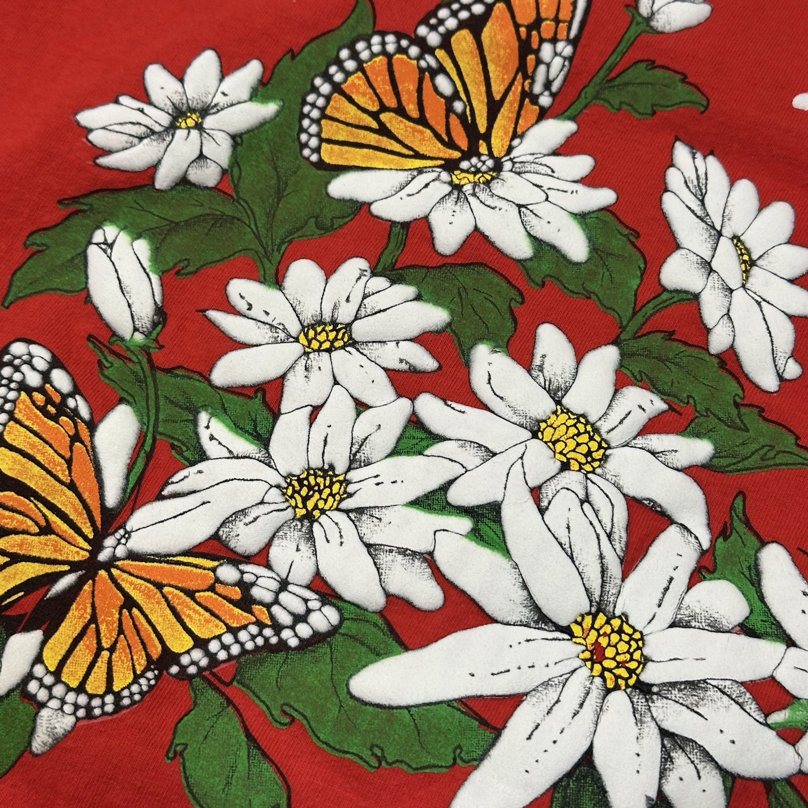 Vintage Caracas Venezuela Monarch Butterfly Flower T Shirt Single Stitch XL 44 gallery