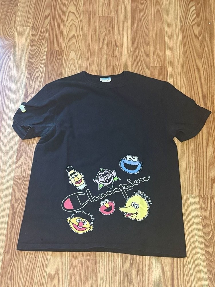 Champion x Sesame Street Character Graphic T-Shirt Black Medium
