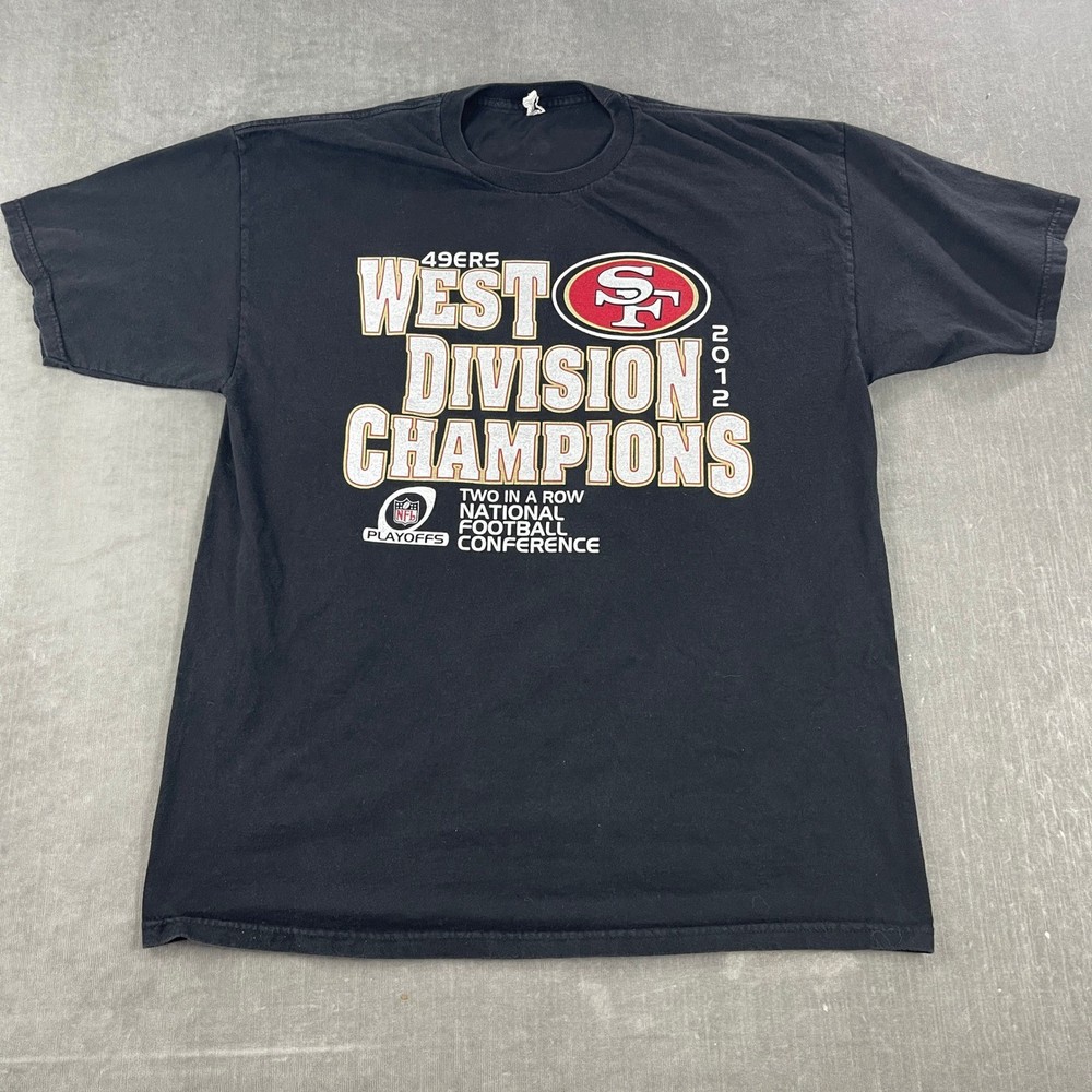 San Francisco 49ers 2012 West Division Champions Alstyle Men XL Black T-Shirt
