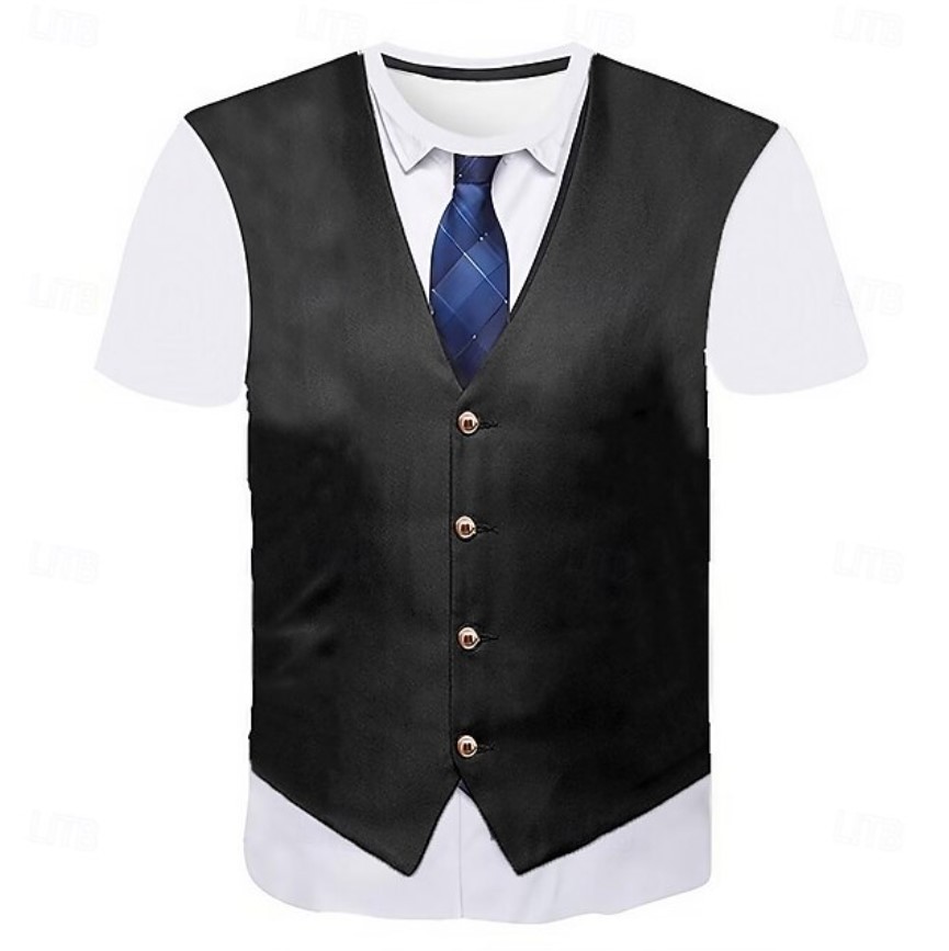Men's Graphic Abstract 3D T Shirt Short Sleeve T shirt Round Neck Shirt Streetwe gallery