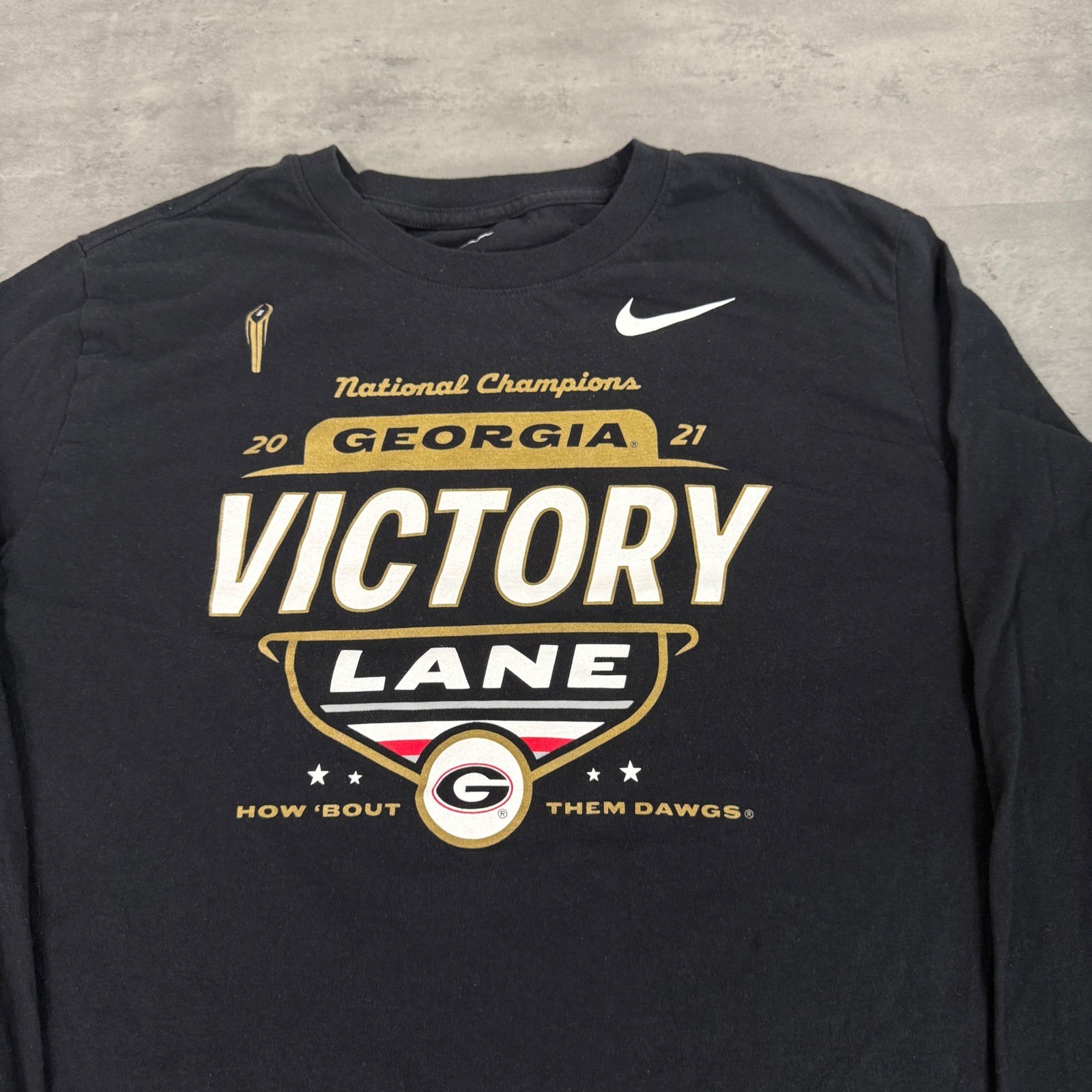 Nike Georgia Bulldogs T-Shirt Mens XL Black 2021 National Champions Long Sleeve gallery