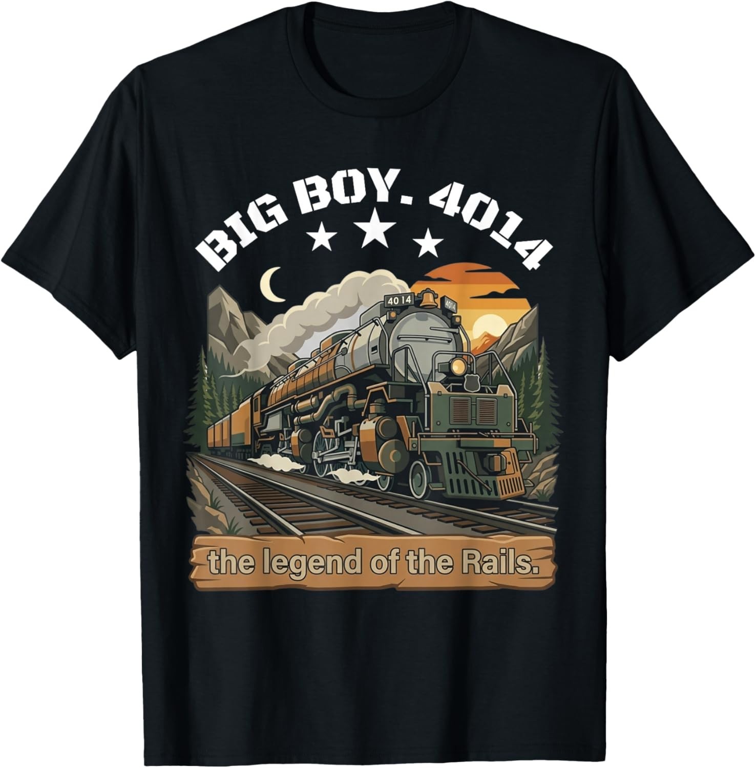 Big Boy 4014 Steam Engine Locomotive Train Vintage Railroad Gift Unisex T-Shirt gallery