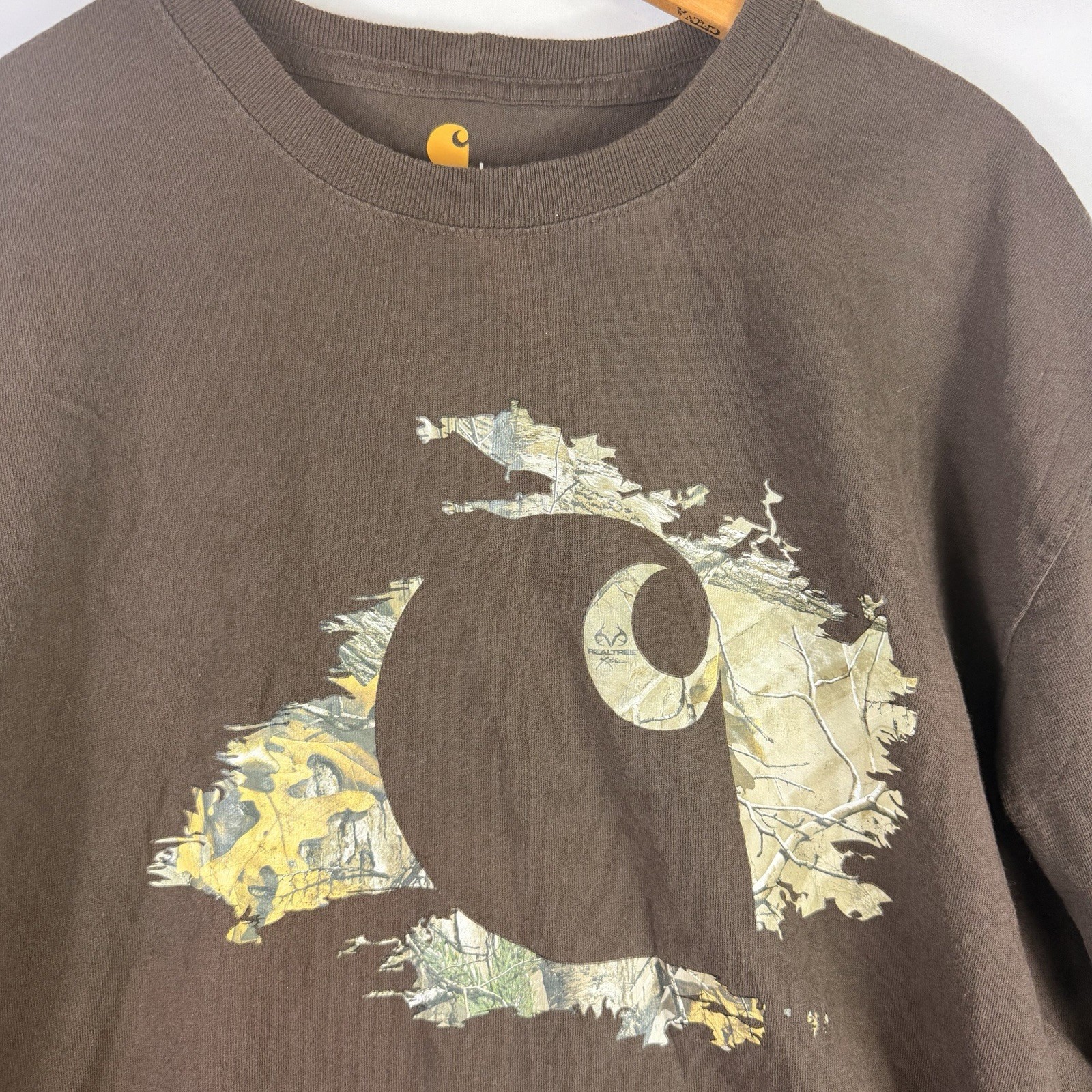 Carhartt Realtree Shirt Men’s L Brown Original Fit 100% Cotton Long Sleeve gallery