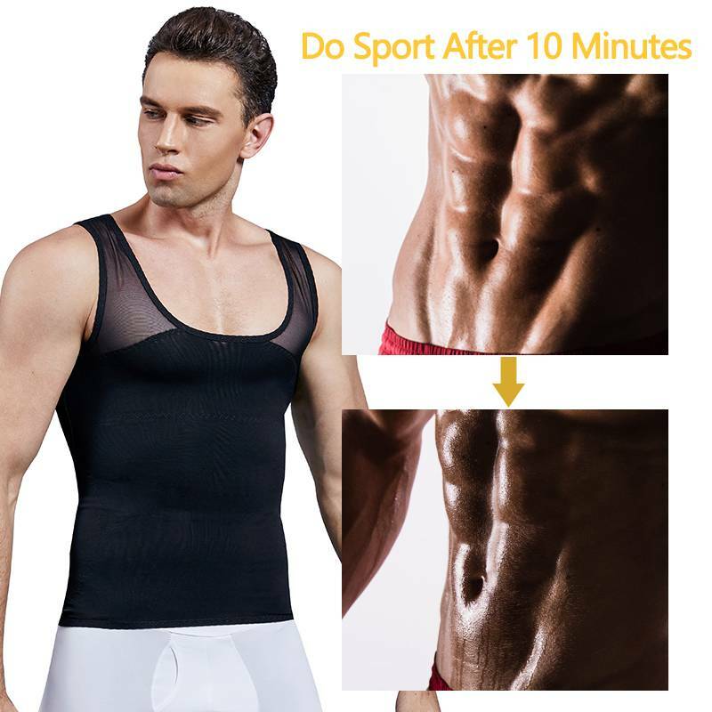 Men Best Slimming Body Shaper Trimmer Tummy Control Tank Male Corset Girdle Top gallery