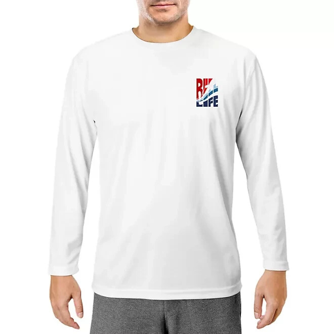 Reel Life Mens Long Sleeve UV Tee Size XXL Brilliant White gallery