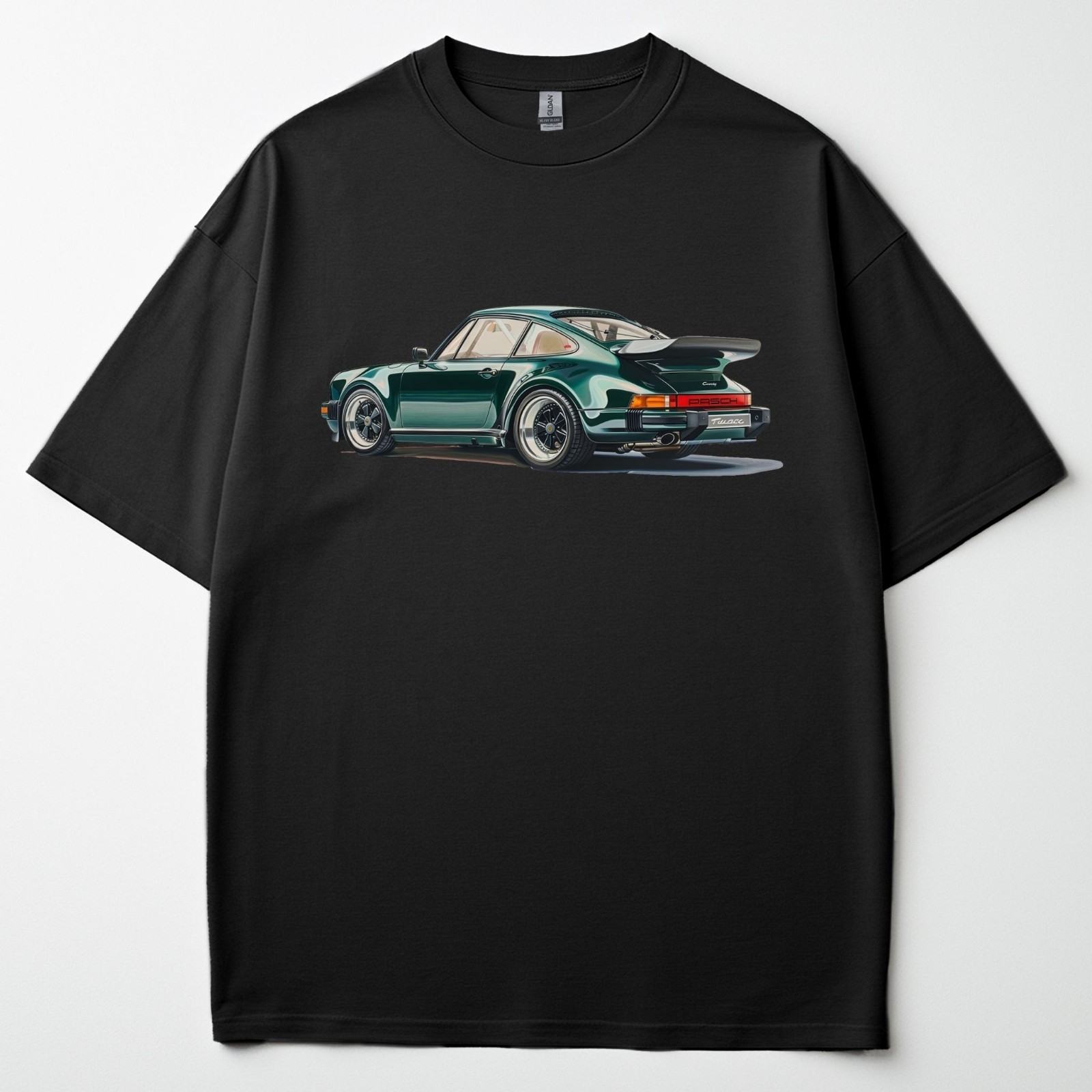 Vintage 911 Turbo T-Shirt Green German Sports Car Graphic Tee Classic 930 Gift gallery