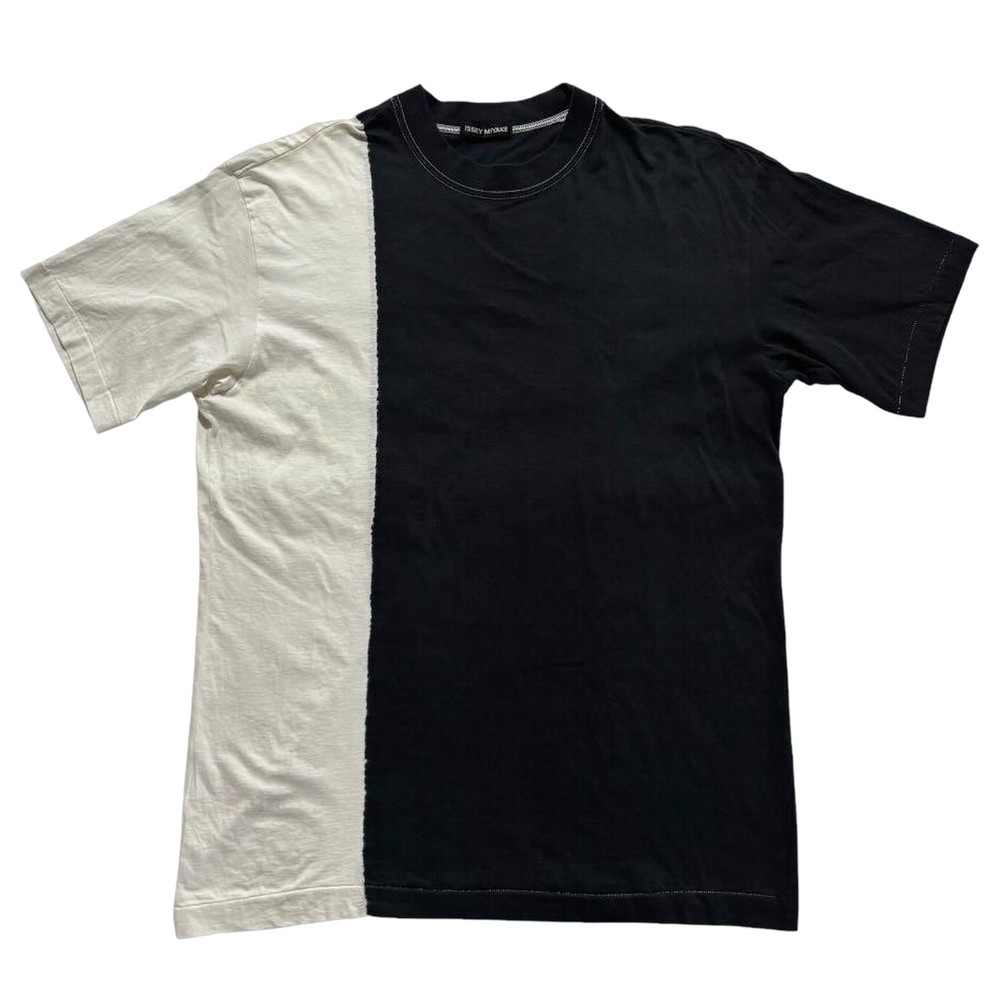 ISSEY MIYAKE 03SS Bicolor Panel Short Sleeve T-Shirt Black White M F/S
