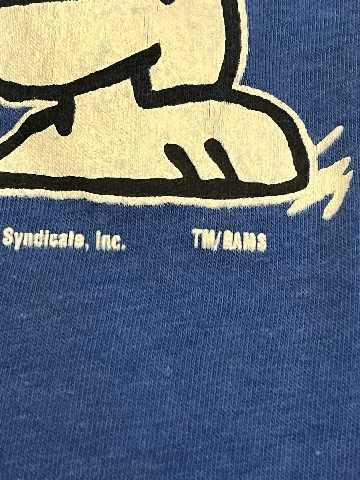 ARTEX Vintage Snoopy Rams Blue Graphic Short Sleeve Tee Shirt 1971 Medium *read* gallery