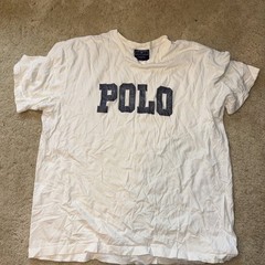 VTG Polo Sport Ralph Lauren Men’s White T-Shirt Spellout Logo 90’s Sz Large