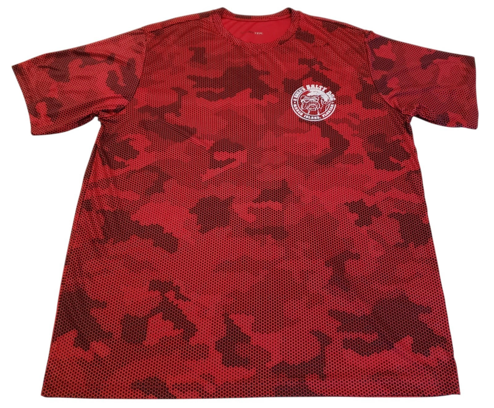 Salty Dog T-Shirt Men's XL Red Camo Short Sleeve Breathable Wicking Lightweight gallery