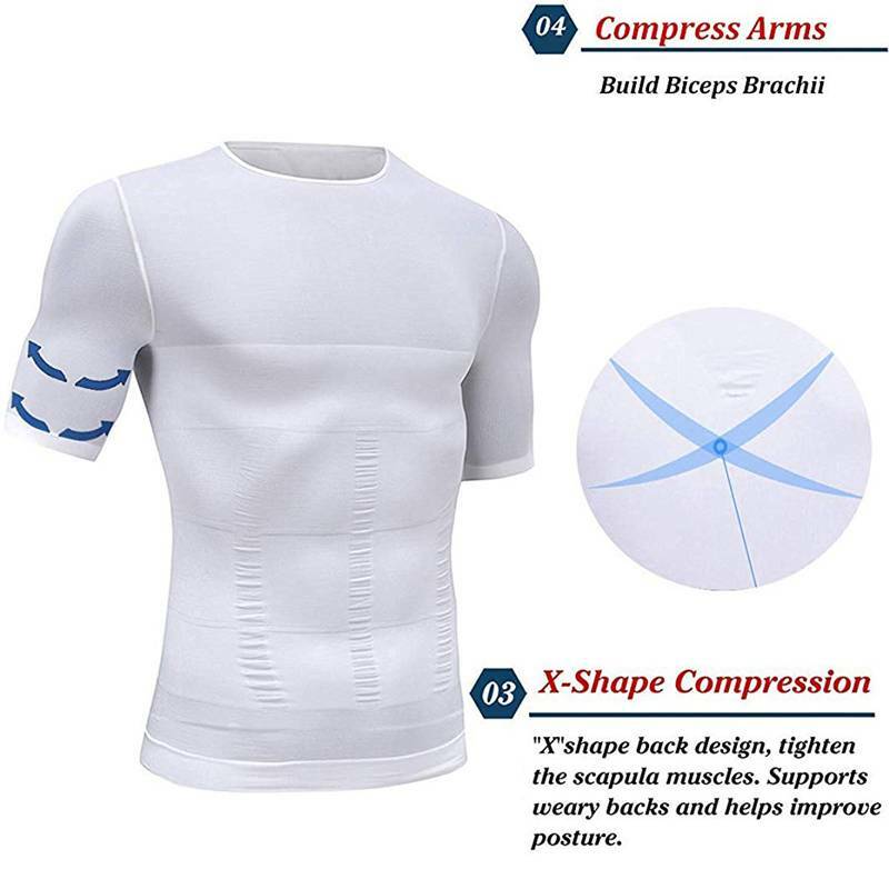 Men's Slimming Body Shaper Vest Abs Abdomen Compression Shirt Workout Tank Top gallery