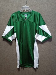 NEW VKM Moisture Wick Green & White Polyester Sports Jersey Shirt Medium