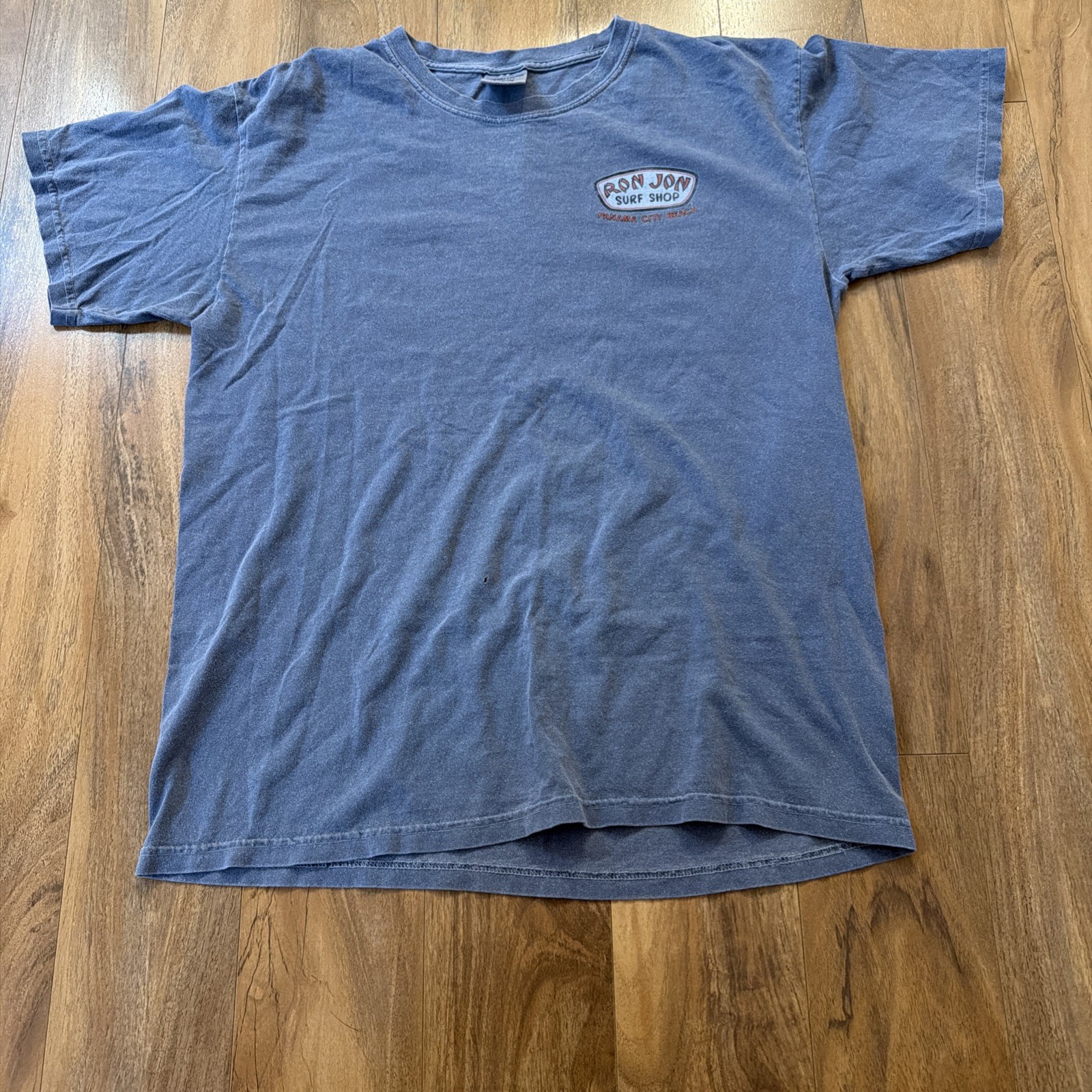 Ron Jon Surf Shop Panama City Beach Mens Large Blue Summer Cotton Comfort Colors