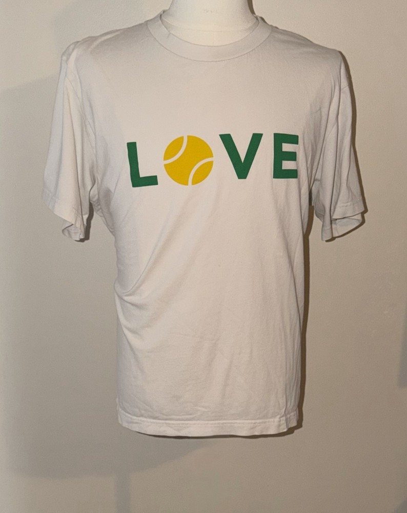 Roger Federer X Uniqlo Peace For All LOVE White T-Shirt Size XL