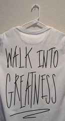 Eastside Golf Walk Into Greatness T-Shirt Mens White Graphic SS Crew Neck – L