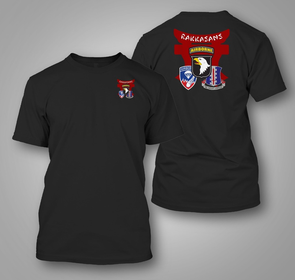 US Army 187th Infantry Regiment Rakkasans 101st – Custom front and back tee