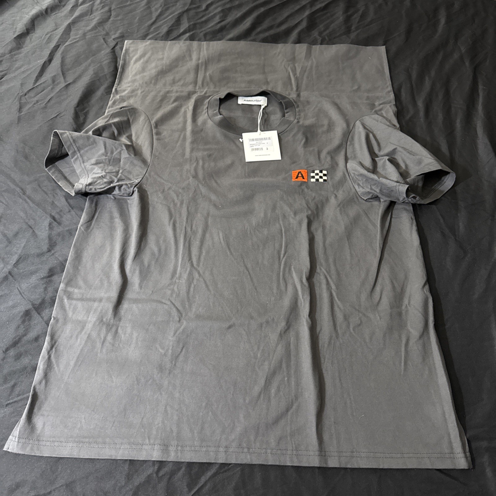AMBUSH Folding T Shirt D. Gray Japanese Size 3 - Fits ~XL NWT gallery
