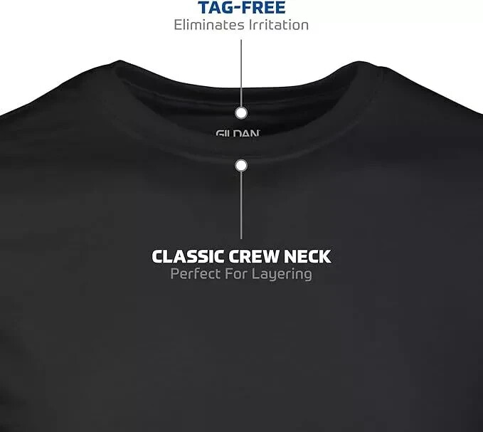 Gildan (5-pack) Black Solid Heavy Cotton Short Sleeve Blank T-Shirt S-3XL gallery