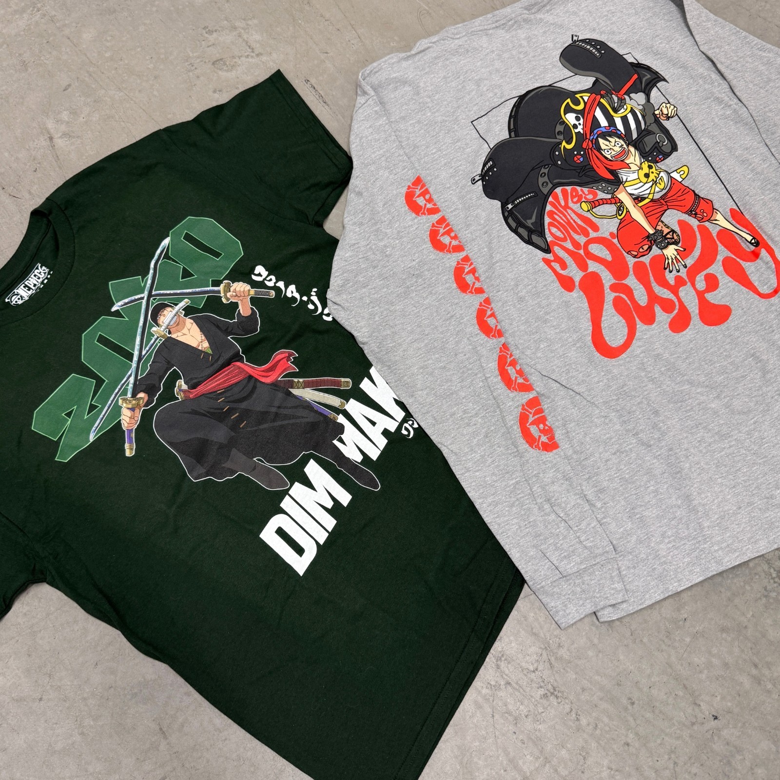 One Piece Monkey D Luffy and Roronoa Zoro Shirt Bundle Size Large gallery