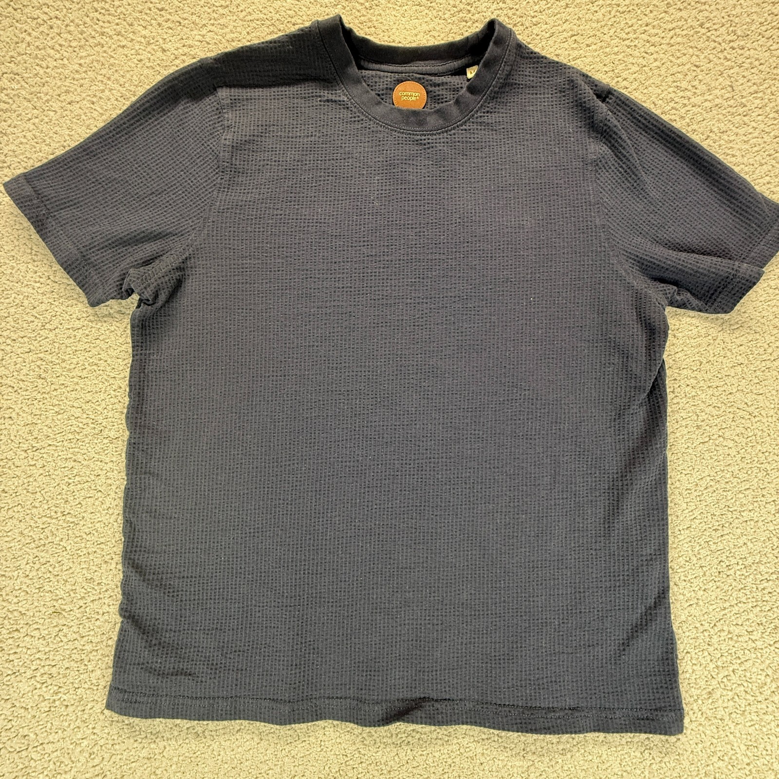 Common People Gray Mens M Thermal Waffle Knit Textured Short Sleeve TShirt