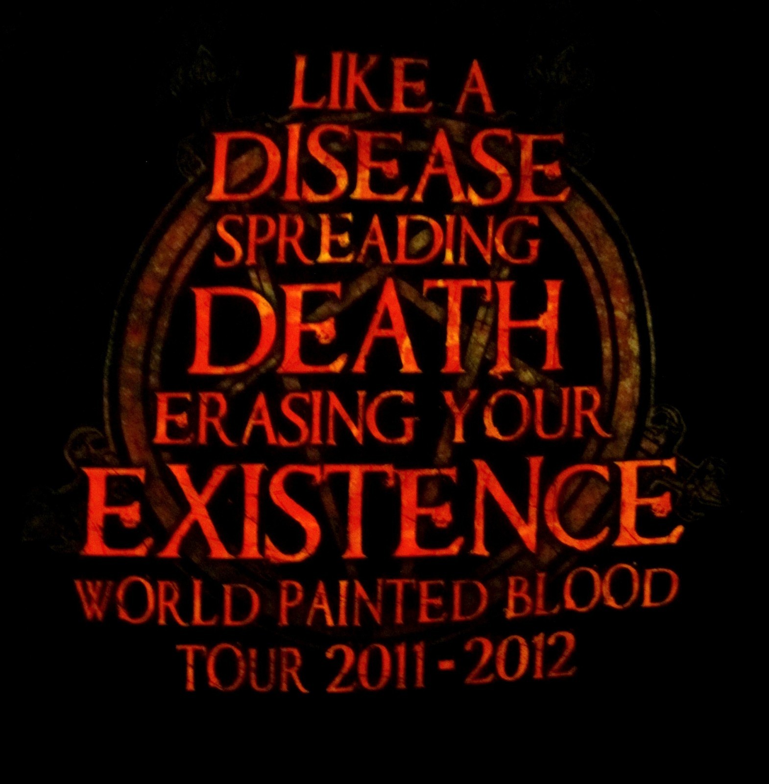 SLAYER cd lgo World Painted Blood INVASION Official 2-Sided SHIRT SMALL New oop gallery