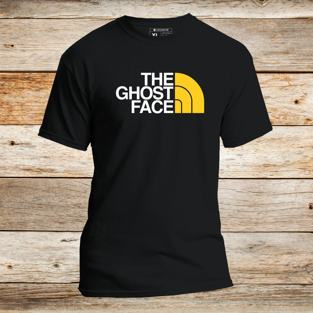 The Ghost Face Parody Black T-Shirt – Soft modern fit 90s Hip Hop tee