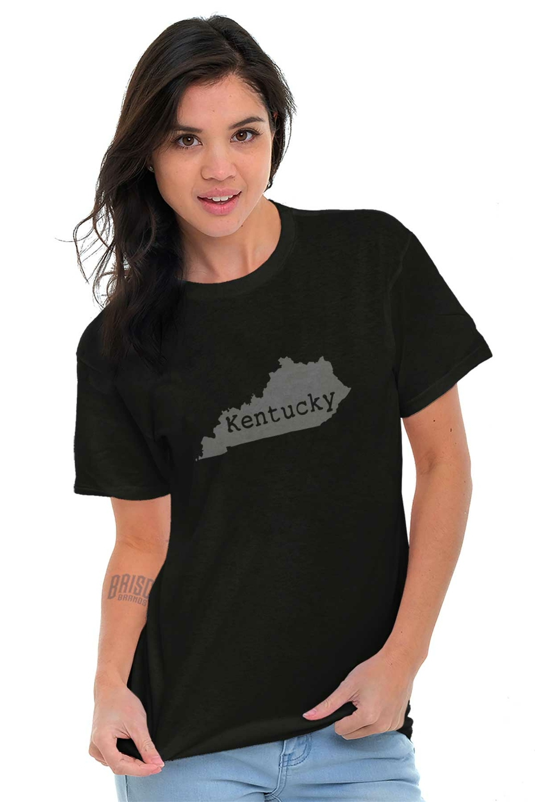 Kentucky Map Shape Vacation KY Pride Gift Adult Short Sleeve Crewneck Tee gallery