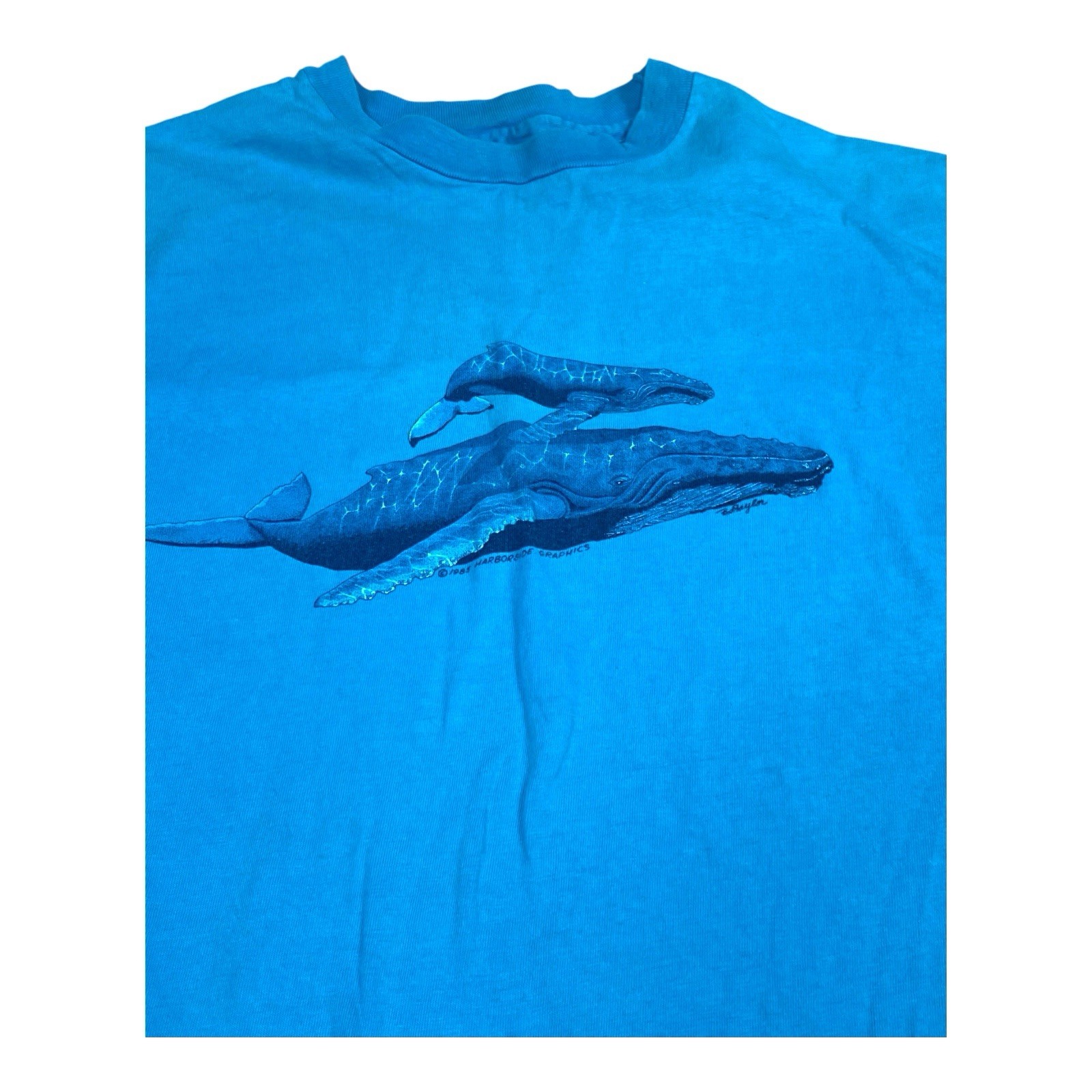 Vintage 80s Beluga Whale T-Shirt Mens XL Ocean Sea Life Animal Tee Single Stitch gallery