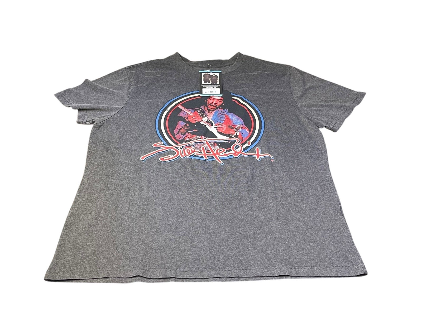Jimi Hendrix Shirt Mens Large 1969 Tour Graphic Tee Charcoal Gray Authentic NEW