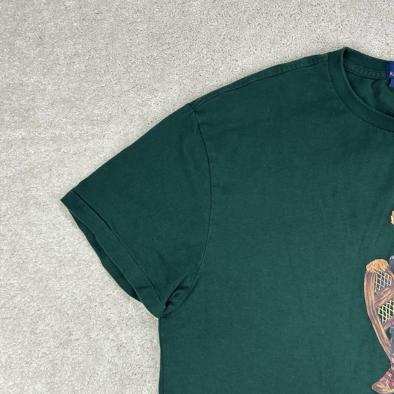POLO Ralph Lauren Men’s Classic Fit Holiday Ski Polo Bear Dark Green T Shirt L gallery