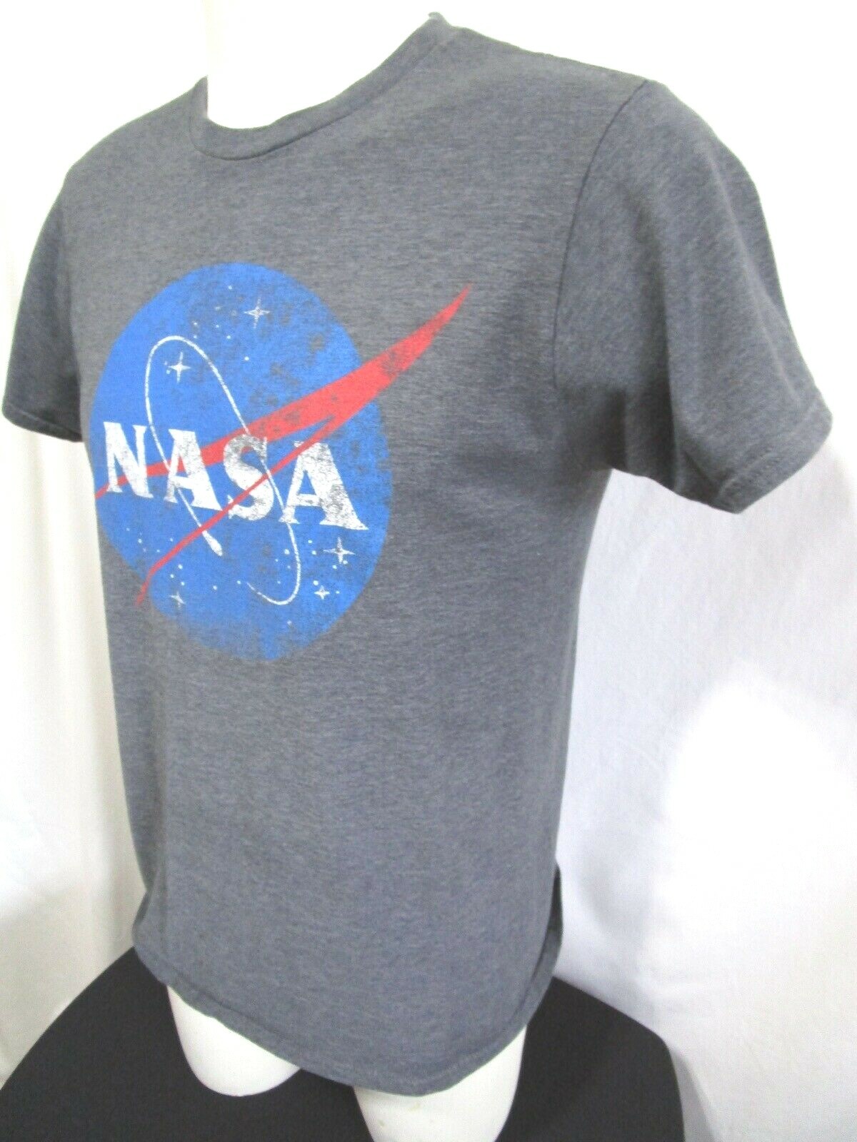 N.A.S.A. Logo Heather Gray T Shirt Men Size M gallery