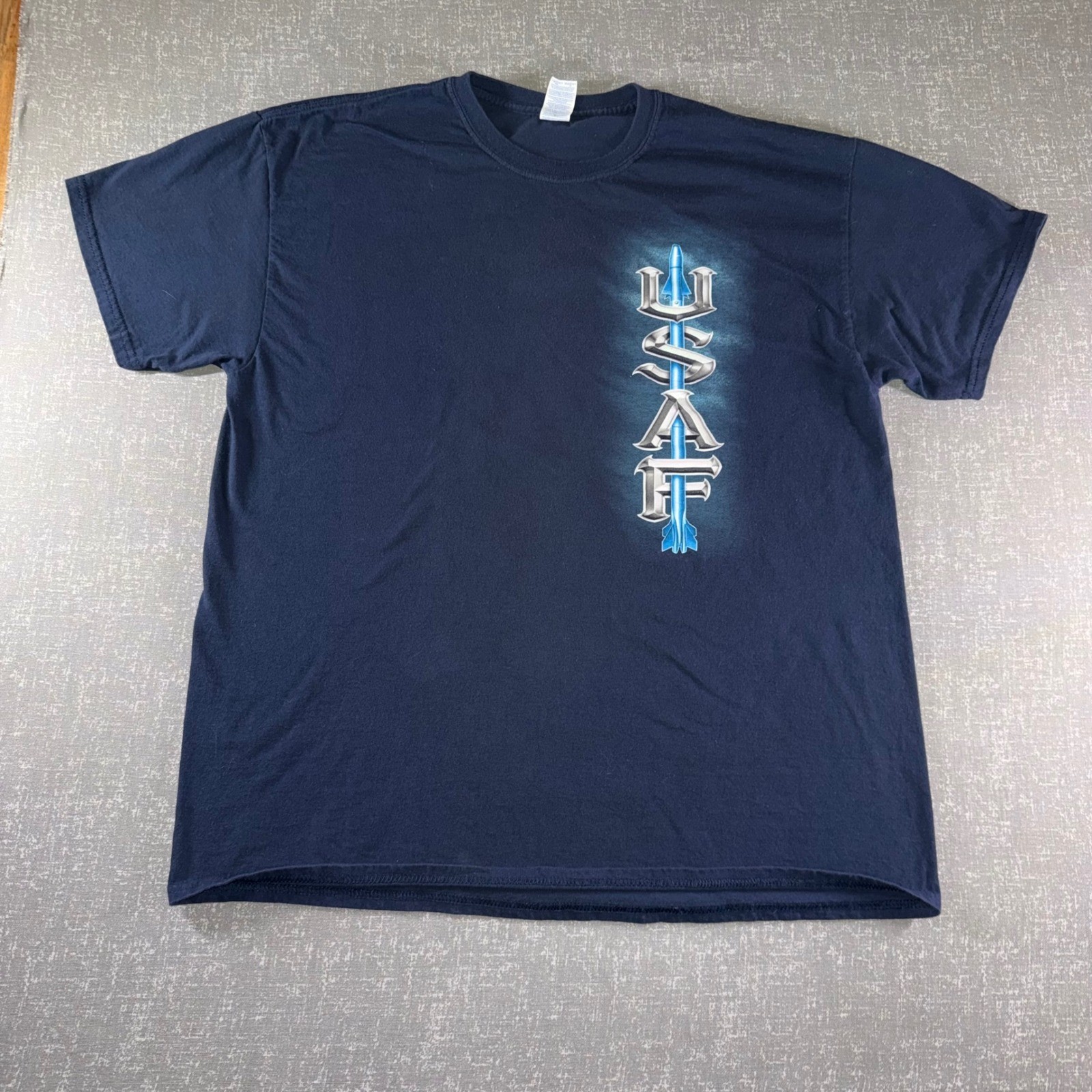 US Air Force USAF Graphic T-Shirt Mens XL Navy Blue MCMXLVII 1947 Eagle Eagle gallery